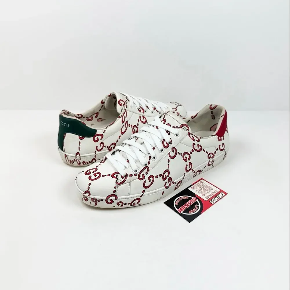 Size 7.5US - Gucci ace monogram ghost